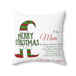 Spun Polyester Square Pillow Merry Christmas to my Mum