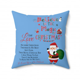 Spun Polyester Square Pillow Believe in magic of Christmas