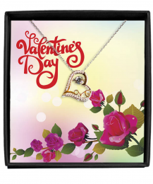 Valentine's day gift for her,Valentine's day necklace heart,love